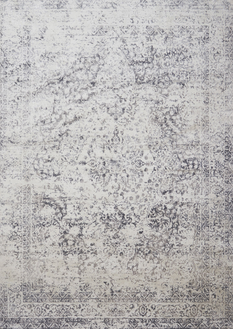 Loloi Rugs Patina Collection Rug in Silver, Lt. Grey - 7'10" x 10'10"