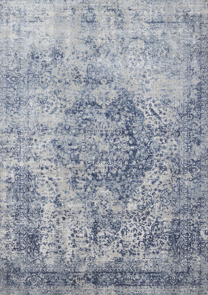 Loloi Rugs Patina Collection Rug in Blue, Stone - 9'6" x 13'