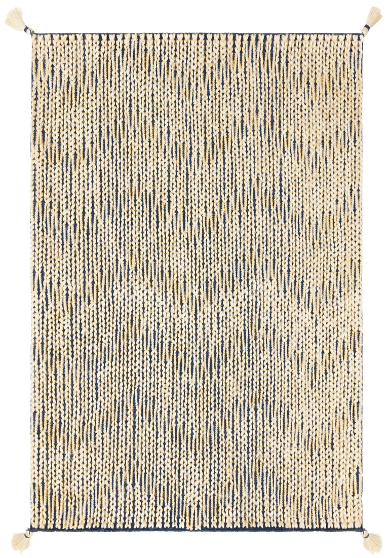 Loloi Rugs Playa Collection Rug in Navy, Ivory - 7'9" x 9'9"
