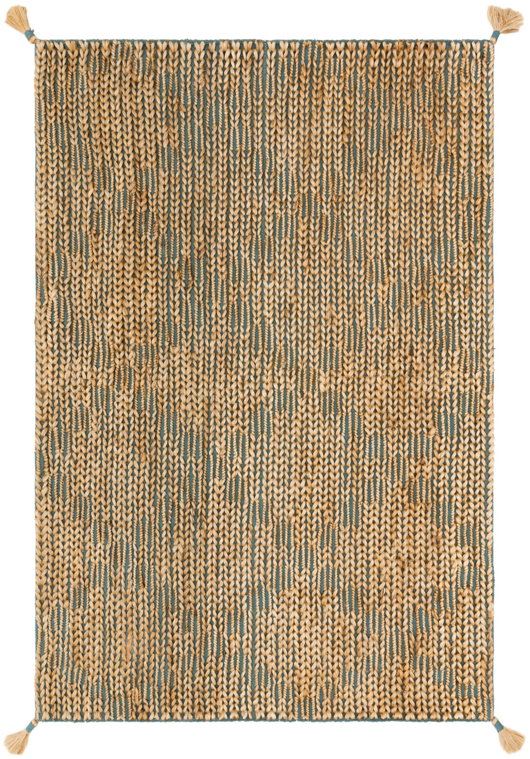Loloi Rugs Playa Collection Rug in Aqua, Natural - 9'3" x 13'