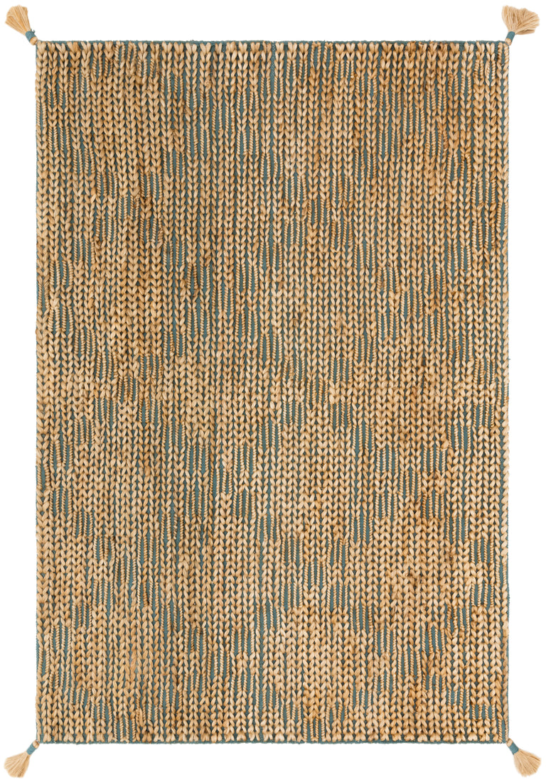 Loloi Rugs Playa Collection Rug in Aqua, Natural - 7'9" x 9'9"