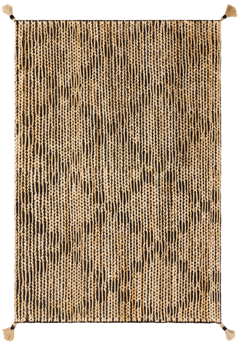 Loloi Rugs Playa Collection Rug in Black, Natural - 9'3" x 13'