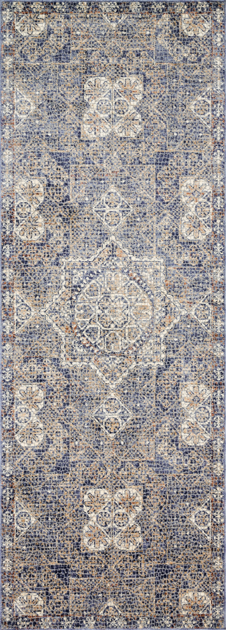 Loloi Rugs Porcia Collection Rug in Blue, Blue - 7'10" x 7'10", PORCPB-02BBBB7A0R