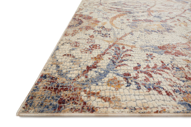 Loloi Rugs Porcia Collection Rug in Ivory, Multi - 9'6" x 9'6"