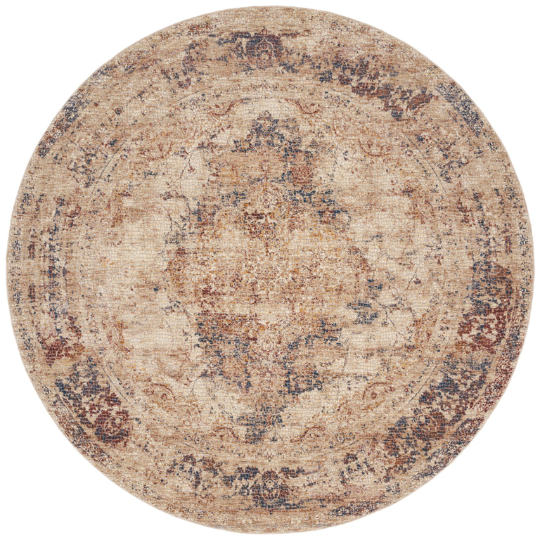 Loloi Rugs Porcia Collection Rug in Ivory, Ivory - 6'7" x 9'4"