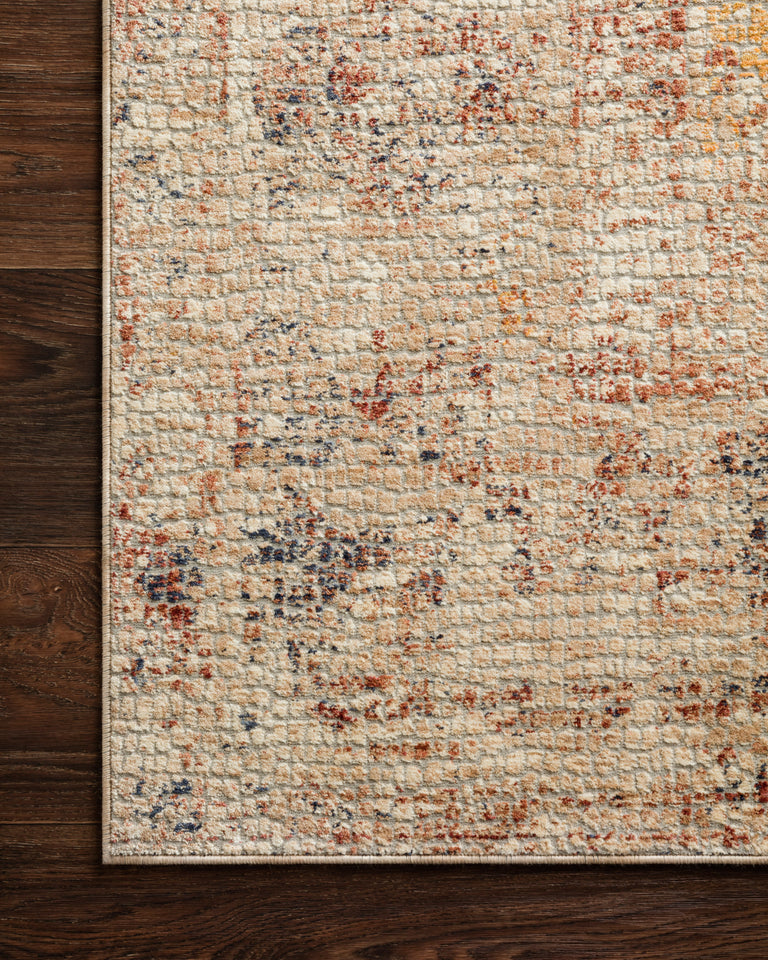 Loloi Rugs Porcia Collection Rug in Ivory, Ivory - 9'6" x 9'6"