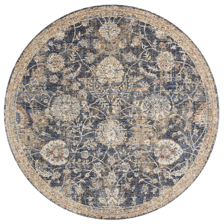 Loloi Rugs Porcia Collection Rug in Blue, Beige - 6'7" x 9'4"