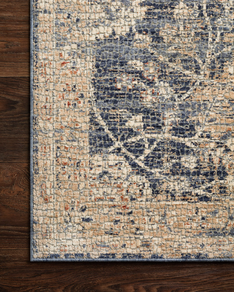 Loloi Rugs Porcia Collection Rug in Blue, Beige - 9'6" x 12'6"
