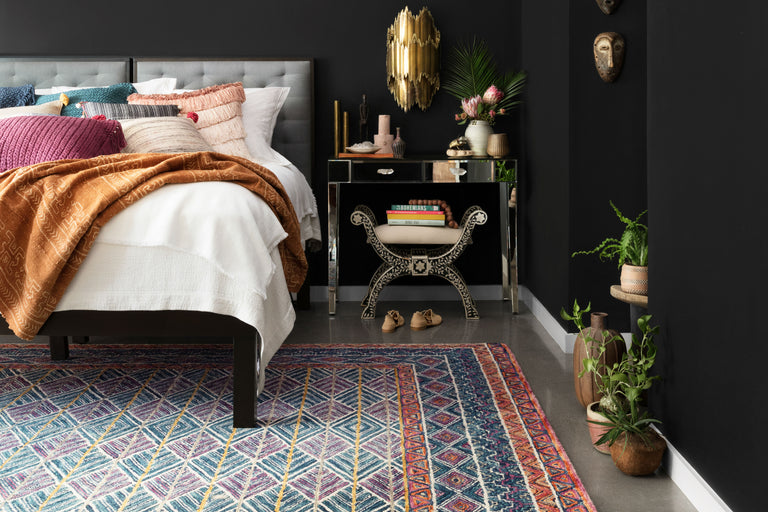 Loloi Rugs Priti Collection Rug in Teal, Fiesta - 9'3" x 13'