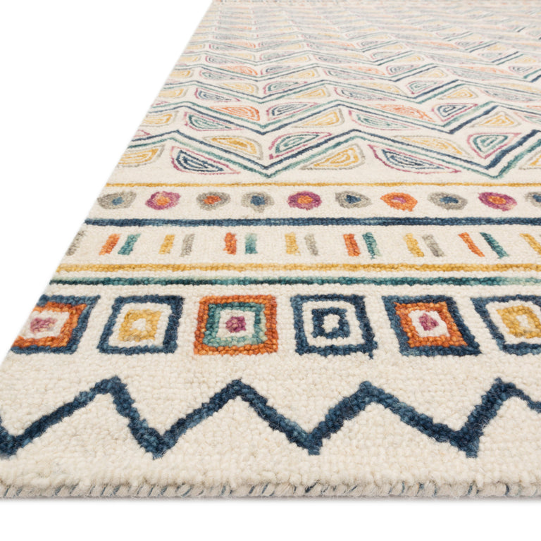 Loloi Rugs Priti Collection Rug in Ivory, Multi - 7'9" x 9'9"