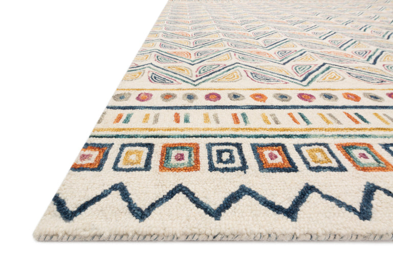 Loloi Rugs Priti Collection Rug in Ivory, Multi - 7'9" x 9'9"