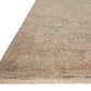 Loloi Rugs Priya Collection Rug in Denim, Rust - 7'9" x 9'9"