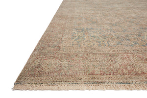 Loloi Rugs Priya Collection Rug in Denim, Rust - 7'9" x 9'9"