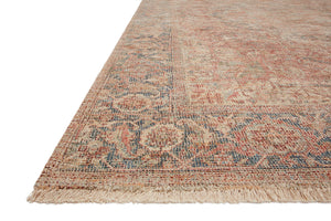 Loloi Rugs Priya Collection Rug in Brick, Navy - 7'9" x 9'9"