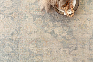Loloi Rugs Priya Collection Rug in Bone, Bluestone - 7'9" x 9'9"