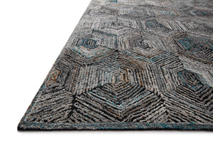 Loloi Rugs Prescott Collection Rug in Metal - 9'3" x 13'