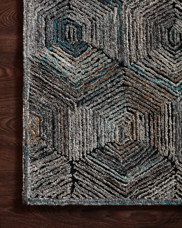 Loloi Rugs Prescott Collection Rug in Metal - 7'9" x 9'9"
