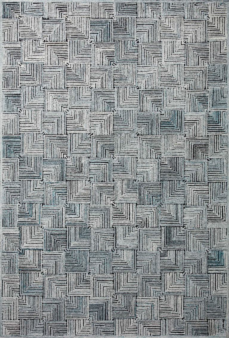 Loloi Rugs Prescott Collection Rug in Arctic Blue - 9'3" x 13'