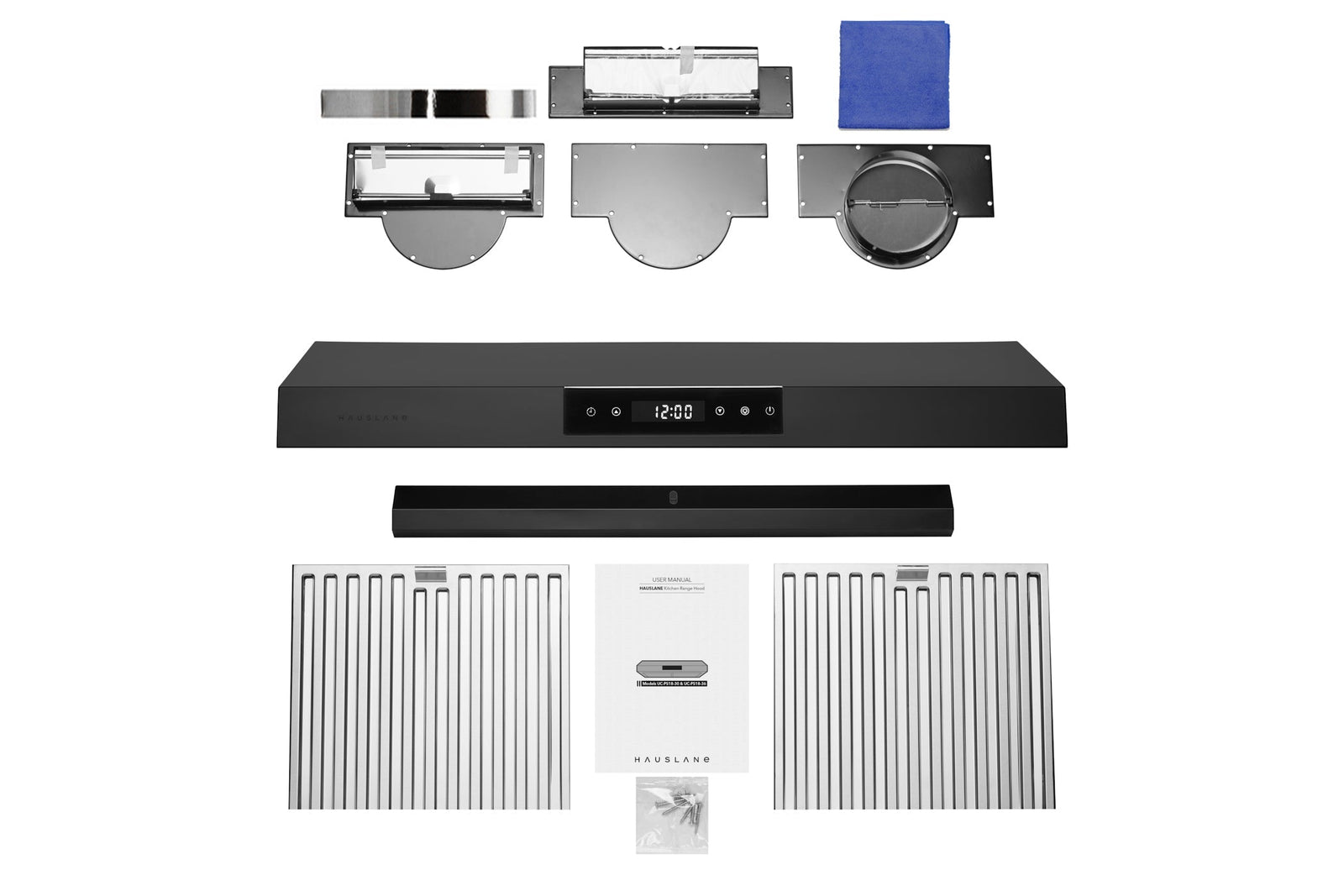 Hauslane 30 Inch Under Touch Control Range Hood with Stainless