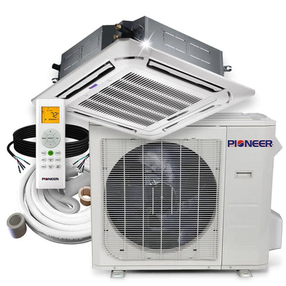 Pioneer® 36,000 BTU 20 SEER 8-Way Compact Cassette Ductless Mini Split with 25 ft. Linesets, CYB036GMFILCBD-25