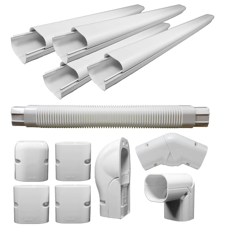 Pioneer® Decorative PVC Line Cover Kit for Mini Split Air Conditioners & Heat Pumps (Compatible with 9,000 to 18,000 BTU) , IKT-LCVR4P-KIT