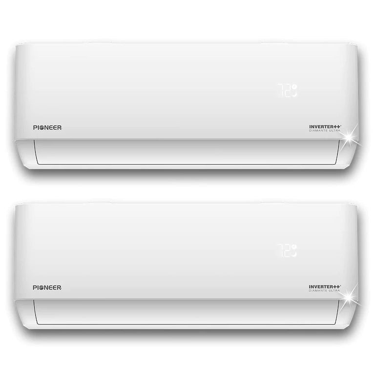 Pioneer® Mini Split 36,000 BTU 2 Zone Ductless Air Conditioner and Heat Pump, WYT040GLHI22M4-18W-18W