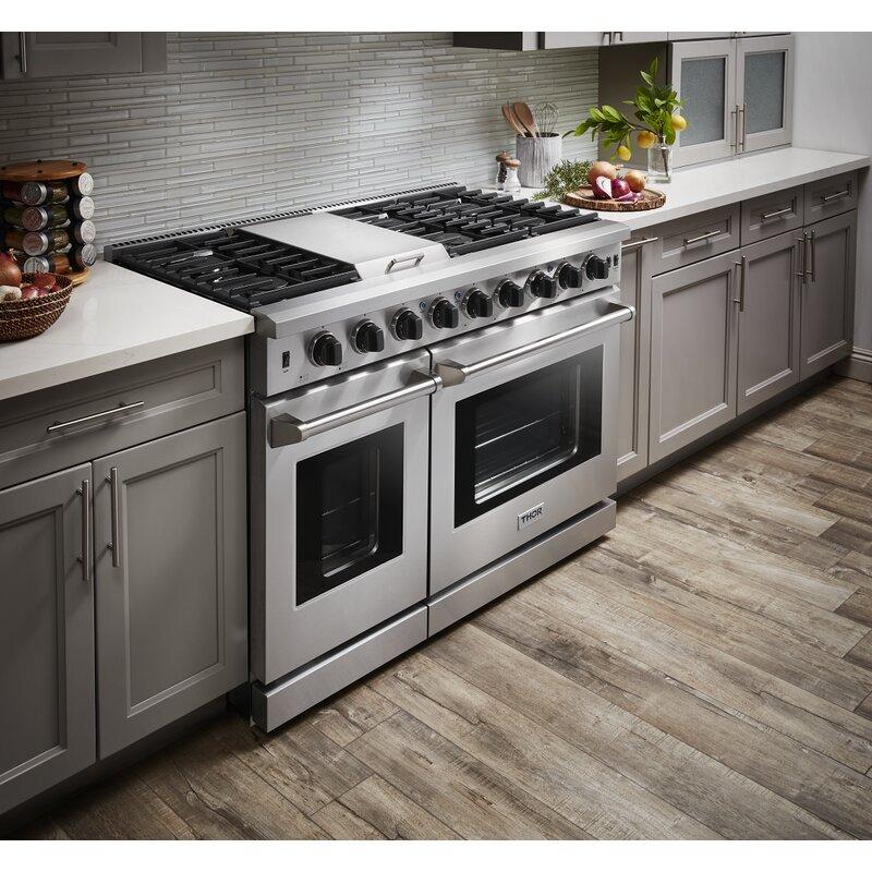 Stainless steel double oven stove cheap