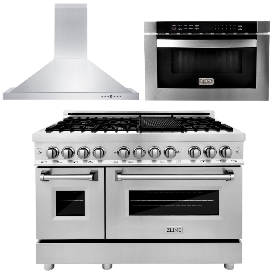 ZLINE Appliances Set ZLINE 48 Range Package Includes ZLINE 48 Rang