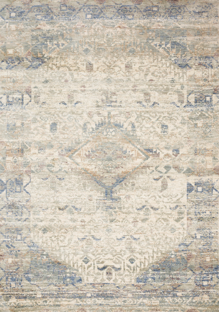 Loloi Rugs Revere Collection Rug in Ivory, Blue - 9'6" x 12'5"