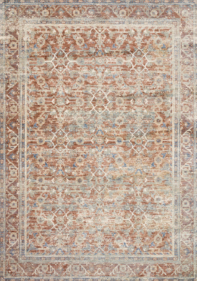 Loloi Rugs Revere Collection Rug in Terracotta, Multi - 9'6" x 12'5"