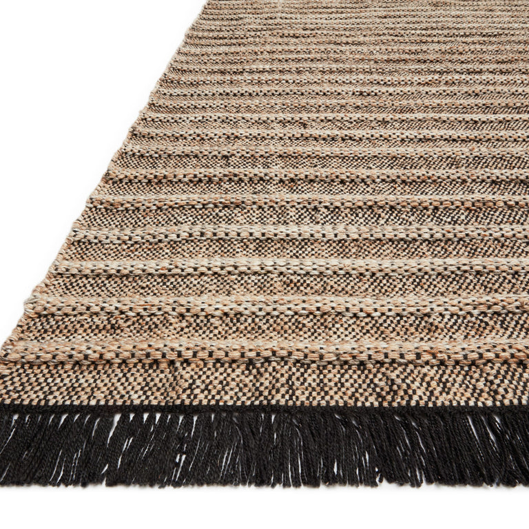 Loloi Rugs Rey Collection Rug in Camel, Black - 7'9" x 9'9"