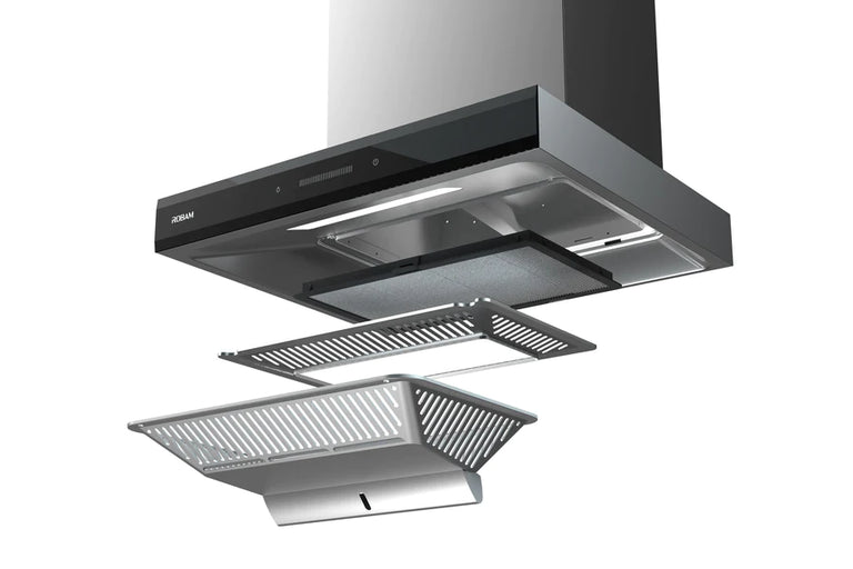 Robam 30 Inch Convertible Wall-Mounted Range Hood with Charcoal Filter in Stainless Steel, ROBAM-A831