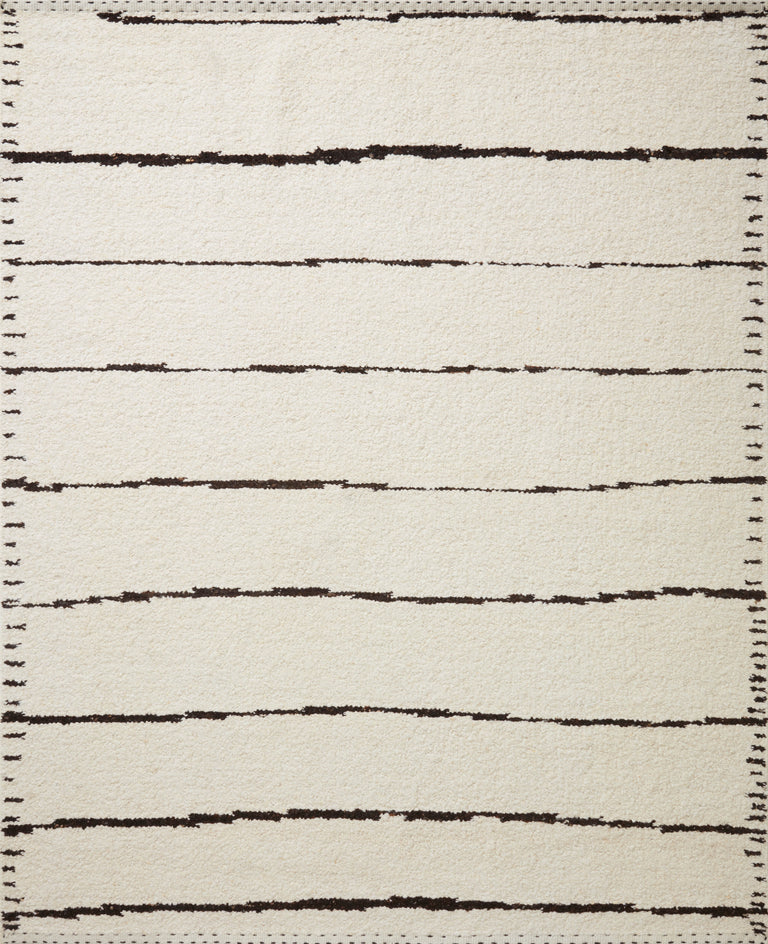 Loloi Rugs Roman Collection Rug in Ivory, Black - 4'0" x 6'0"