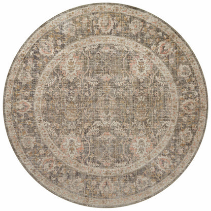 Chris Loves Julia x Loloi Rug in Sage, Blush - 7'9" x 7'9" Round