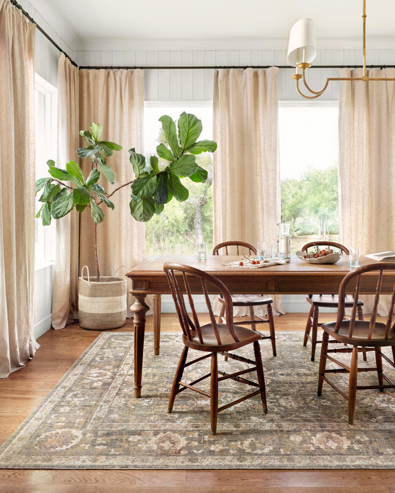 Chris Loves Julia x Loloi Rug in Sage, Blush - 5'0" x 5'0" Round