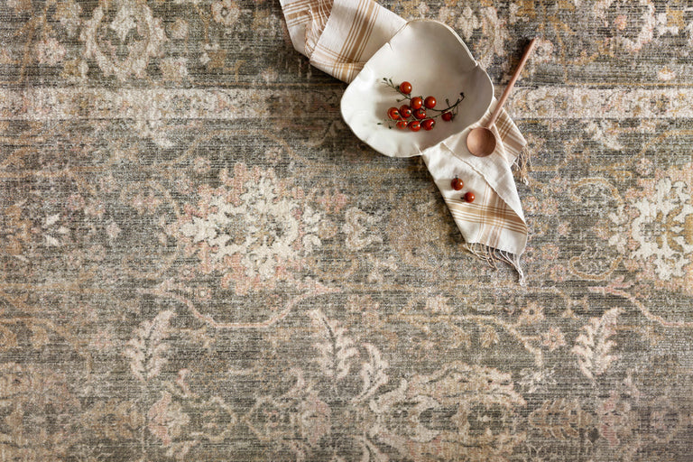 Chris Loves Julia x Loloi Rug in Sage, Blush - 5'0" x 5'0" Round