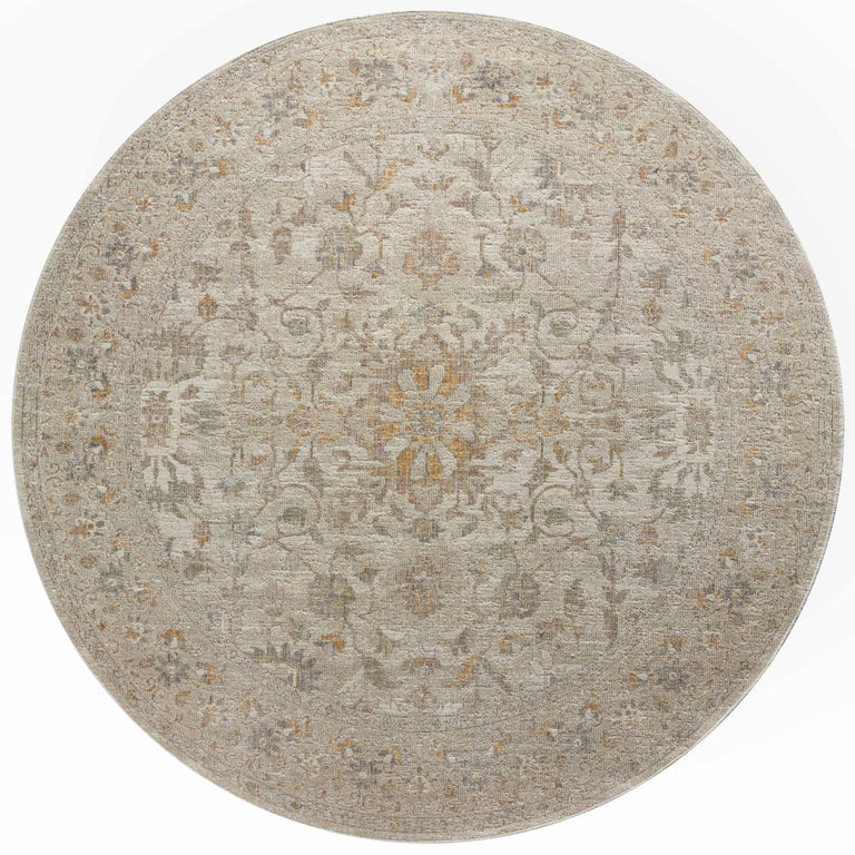 Chris Loves Julia x Loloi Rug in Ivory, Natural - 5'0" x 5'0" Round