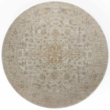 Chris Loves Julia x Loloi Rug in Ivory, Natural - 7'9" x 7'9" Round