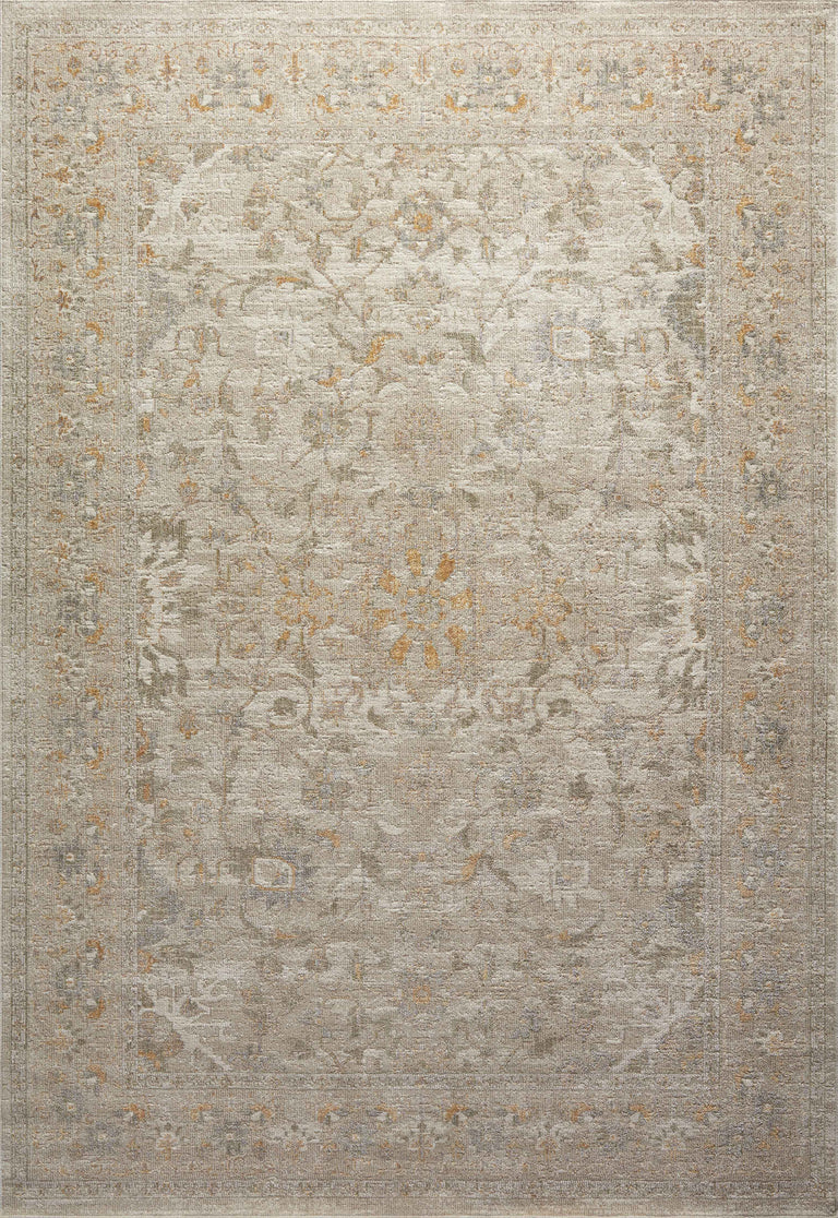 Chris Loves Julia x Loloi Rug in Ivory, Natural - 6'3" x 9'