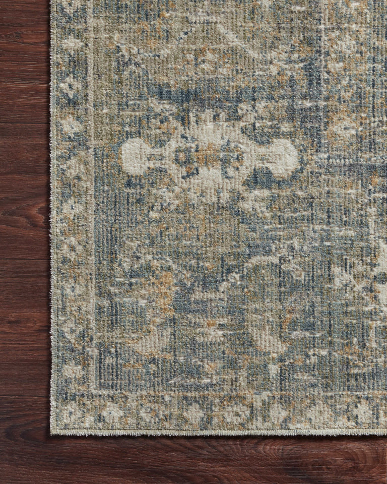 Chris Loves Julia x Loloi Rug in Sand, Lagoon - 2'7" x 10'0"