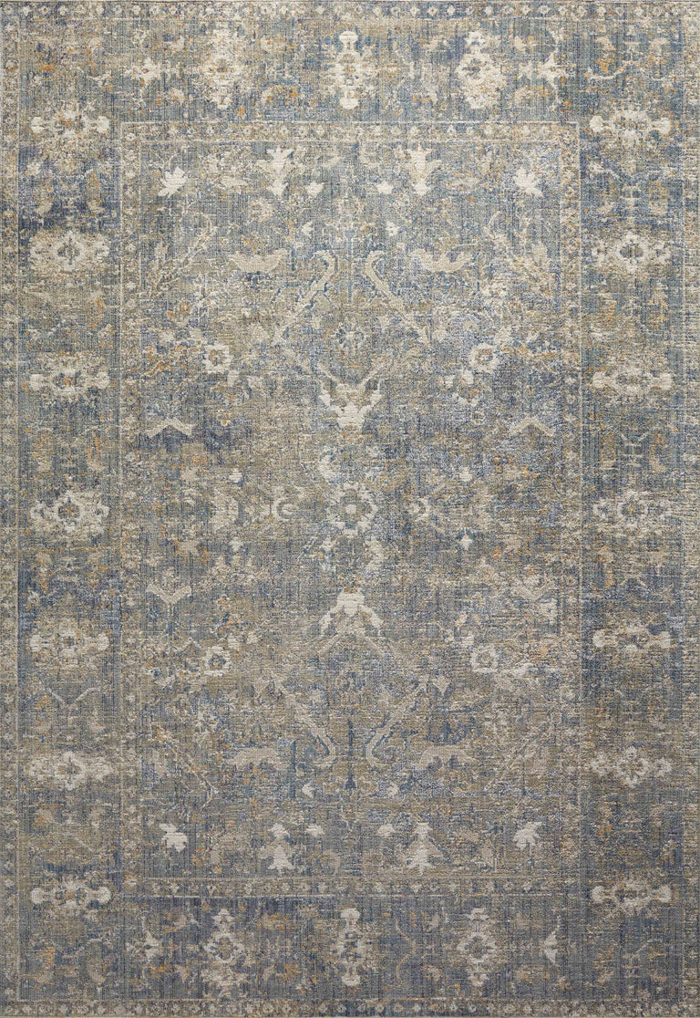 Chris Loves Julia x Loloi Rug in Sand, Lagoon - 2'7" x 10'0"