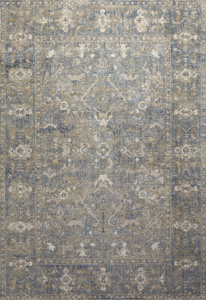 Chris Loves Julia x Loloi Rug in Sand, Lagoon - 5' x 7'10"