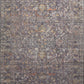 Chris Loves Julia x Loloi Rug in Graphite, Multi - 7'9" x 7'9" Round