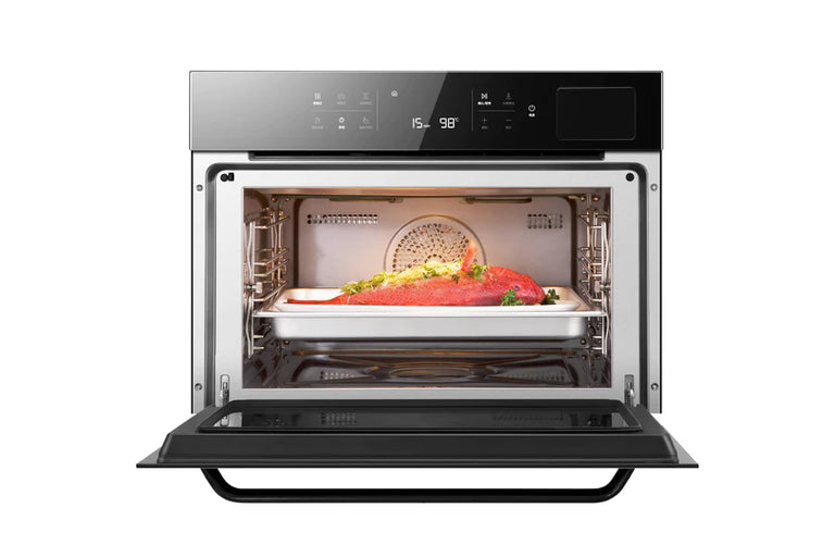 Robam 24 Inch Air Fry Convection European Element Single Electric Wall Oven in Black, ROBAM-CQ760