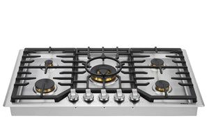 Robam 36 Inch 5 Burners Gas Cooktop in Stainless Steel, Robam-G515