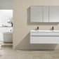 KubeBath Fitto 48 in. Wall Mount Modern Bathroom Vanity - Double Sink - High Gloss White, S1200DGW
