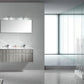 KubeBath Fitto 48 in. Ash Gray Wall Mount Modern Bathroom Vanity - Double Sink, S1200DHGASH