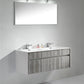 KubeBath Fitto 48 in. Ash Gray Wall Mount Modern Bathroom Vanity - Double Sink, S1200DHGASH