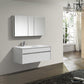 KubeBath Fitto 48 in. Gloss White  Wall Mount Modern Bathroom Vanity - Single Sink, S1200SGW