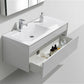 KubeBath Fitto 48 in. Gloss White  Wall Mount Modern Bathroom Vanity - Single Sink, S1200SGW